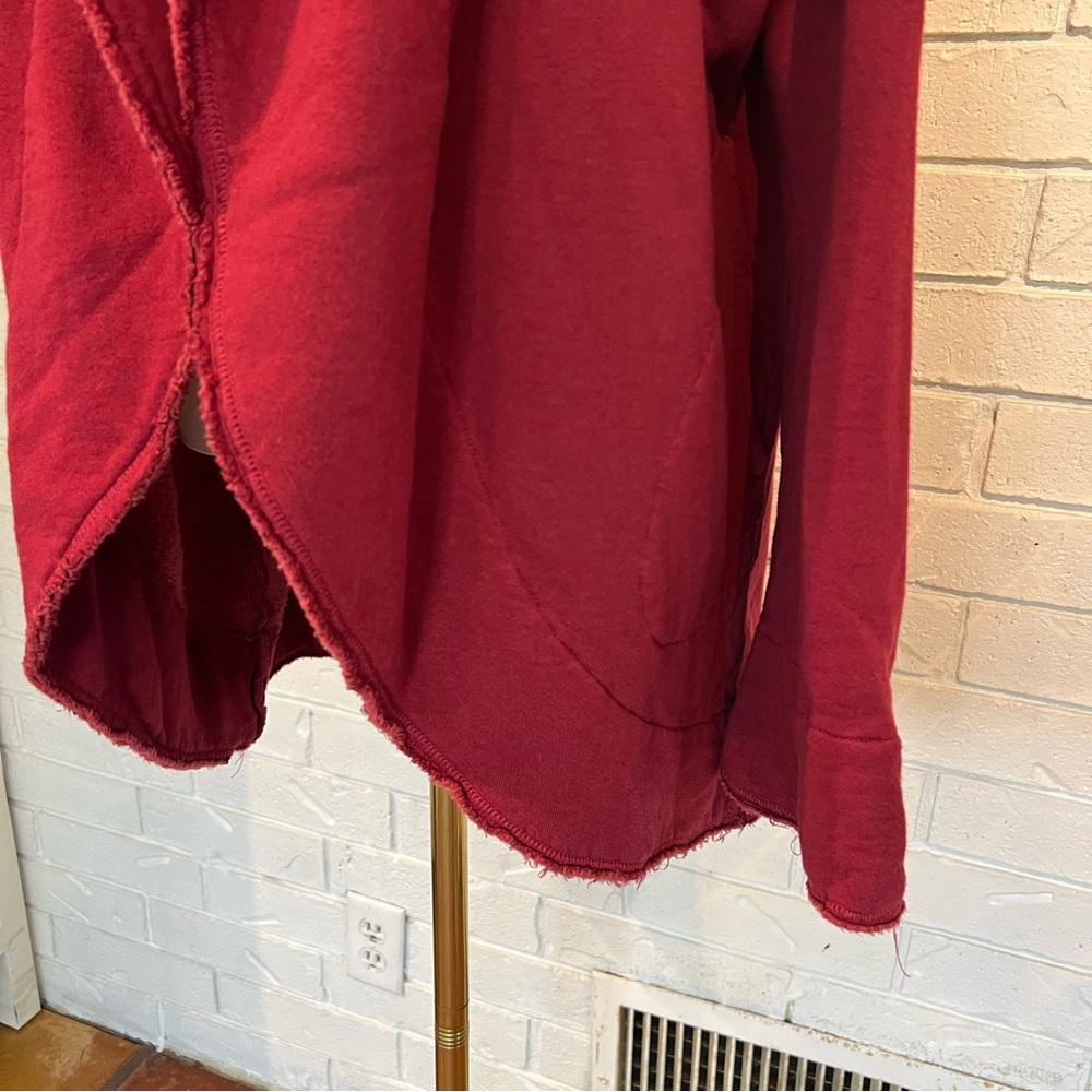 Bryn Walker Cocoon Waterfall Burgundy Red Oversized Cardigan L - Picture 4 of 13